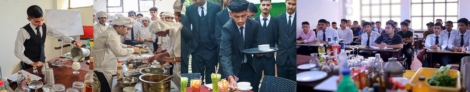 IIMT Haldwani hotel management students in professional uniform on campus