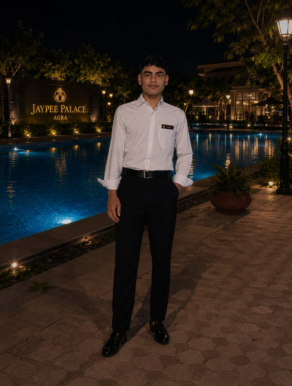 Student Sameer Negi placement proof at Jaypee Palace Hotel & Convention Centre, Agra