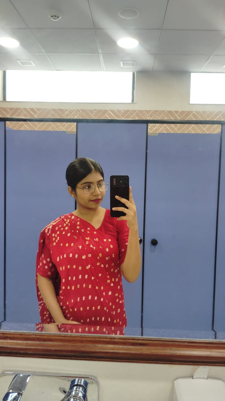 Student Shreya Bhovi placement proof at Rambagh Palace, Jaipur