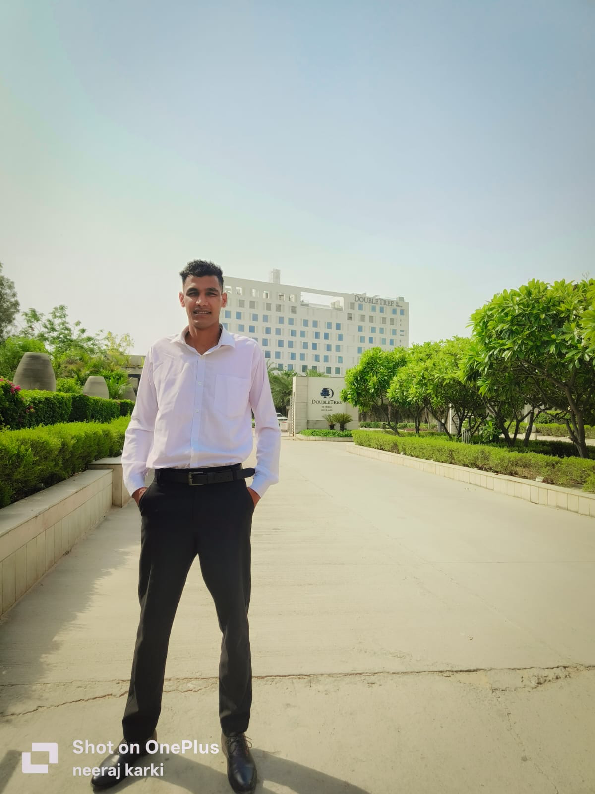 Student Neeraj placement proof at DoubleTree by Hilton Jaipur Amer